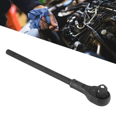 Qiilu Quick-Release Ratchet, Heavy Duty Drive Ratchet Head Reversible Quick Socket Wrench Medium Lengthened Auto Repair Tool(1in)