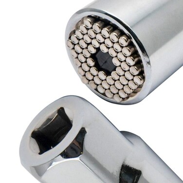 11-32mm Universal Silver Multi-function Socket, 1/2-inch Multi-function Hand Tool, Adapter Socket Wrench Set, Used for Electric Drills, Automotive Industry Maintenance