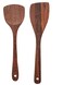 MyFurtive Wooden Spatulas - Eco-Friendly, Durable &amp; Ergonomic Kitchen Utensils - Non-Scratch Cooking Tools for Stirring, Flipping &amp; Serving - Set of 2 (12.8&acirc;&euro; &amp; 12&acirc;&euro;)