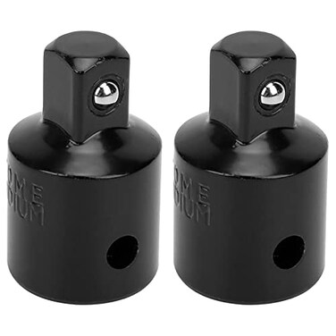 2Pcs Ratchet Wrench Converter High Carbon Steel Socket Adapter 1/2 to 3/8 Conversion Tool Impact Socket Inner Diameter 12.5mm