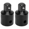 2Pcs Ratchet Wrench Converter High Carbon Steel Socket Adapter 1/2 to 3/8 Conversion Tool Impact Socket Inner Diameter 12.5mm