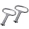iuniq 2Pcs Triangle Socket Spanner Key, Electrical Cabinet Key 5.5mm Hole Zinc Alloy Water Meter Box Safety Key for Triangle Panel Lock