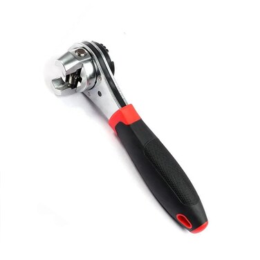 Mefape Adjustable Ratchet Wrench, Universal Socket Wrench Set, Ratcheting Wrench for 6-22mm Screw, Steel Ratchet Wrench Kit with Non-slip Handle, Reversible Gear