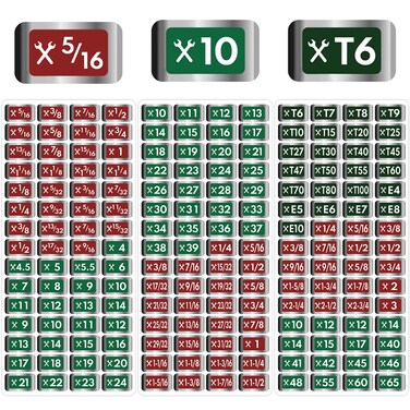 Gersoniel 180 Pcs Tool Box Labels Toolbox Stickers and Decals Label, Wrench Size Labels, Chrome Socket Labels, Socket Size Stickers, Chrome Foil Labeling Set for Socket Sets Tools, 3 Colors