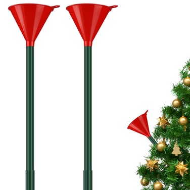 Yungyan 2 Pcs Christmas Tree Watering Funnel with Tube Christmas Tree Watering Spout Tree Watering Device Plant Watering Tool for Christmas Tree Large Indoor Outdoor Plants
