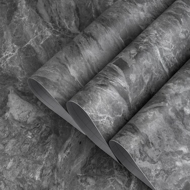 Dark Gray Marble Paper Thick Matte Countertop Contact Paper for Kitchen Bathroom Self Adhesive Waterproof Granite Wallpaper Stick and Peel Counter Top Laminant Marble Look Vinyl Countertop Paper