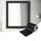 LONGKING Premium 10M Black Wood Grain Peel and Stick Mirror Border Wall Decal: Waterproof PVC Wallpaper Sticker for Kitchen &amp; Bathroom, 393x4.2 in