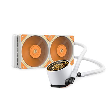 SEGOTEP BeIced II 240 Meow Orange Edition Desktop AIO Liquid CPU Cooler - TDP 220W - 240mm Radiator - 2x120 ARGB PWM Fans - Support LGA 1700/1200 &amp; AM5/AM4