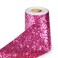 Stickyart Hot Pink Sparkle Sequins Glitter Wallpaper Border Stick and Peel 3.94"x394" Self Adhesive Chunky Glitter Wallpaper Border Decorative Pink Glitter Paper for Classroom DIY Craft Decorations