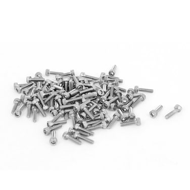 0.35mm Pitch M1.6x6mm Stainless Steel Hex Socket Head Cap Screw 100pcs