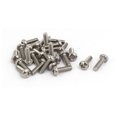 uxcell M6x20mm 304 Stainless Steel Button Head Torx Socket Cap Screws Fasteners 25pcs