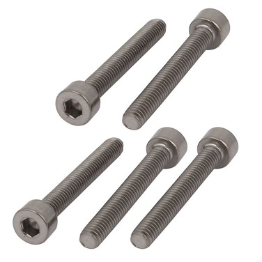 uxcell 10 Pcs M4x30mm Thread Hex Socket Drive Cap Head Titanium Screw