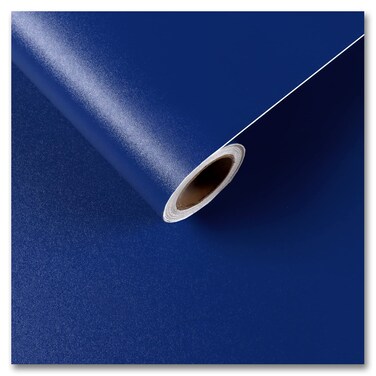 CRE8TIVE Royal Blue Wallpaper Peel and Stick for Bedroom Thick Blue Contact Paper Waterproof Self Adhesive Vinyl Removable Blue Wall Paper for Bathroom Kitchen Countertops Cabinets Shelf Liner 12"x80