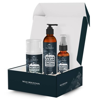 Mens Facial Care Kit - Mens Skin Care Kit - Face Care for Men - Men&acirc;&euro;&trade;s Skincare Set - Face Skin Care for Men - Mens Face Care Kit - Facial Kit for Men - Serum, Cleanser &amp; Moisturizer Set