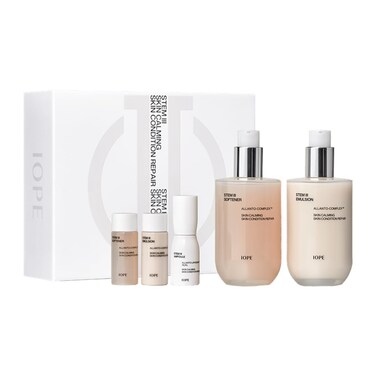 IOPE STEM III Skin Care Gift Set - Korean Timeless Skincare Routine Set, Intense Anti-aging Face Toner, Lotion, Ampoule with Hyaluronic Acid, Facial Care Kit for Hydration &amp; Skin Barrier Strength