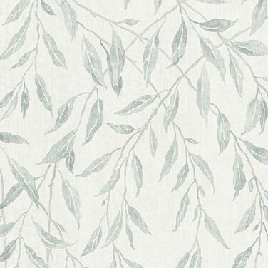 Sevalo Leaf Wallpaper Leaves Contact Paper Peel and Stick Wallpaper Boho Contact Paper for Cabinets Drawers Greenery Self-Adhesive Removable Wallpaper Bathroom Olive Farmhouse Nature 17.3inW 78.7inL
