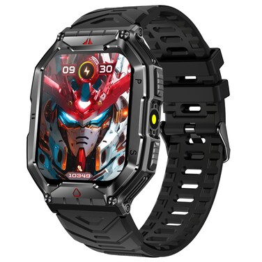 Pard Professional Outdoor Smartwatch, AI Voice Assistant,107 Sport Modes, Bluetooth Dialing, Altitude, Barometric Pressure, Compass, Black