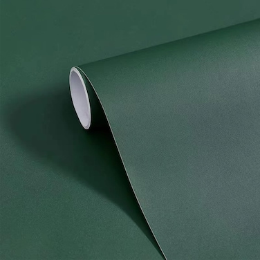 Yancorp Matte Green Contact Paper Peel and Stick Wallpaper Removable Solid Green for Cabinest Self-Adhesive Drawer Stick and Peel Countertop Stickers(16"x78.7", Green)