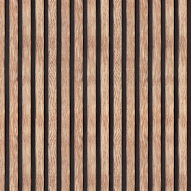 Yun-aeon Natural Wood Peel and Stick Wallpaper Wood Slats - 17.3"x 120" Tan Self-Adhesive Waterproof Vinyl Removable Wall Paper for Wall Decor Bedroom