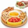 Eorbow 11'' Lazy Susan Serving Tray, Ceramic Appetizer Divided Dishes, Removable Relish Dishes with 360&Acirc;&deg; Silent Rotating Platter, 6 pcs Snack Bowls for Chip Dip Veggies Candy Nut Condiment Party