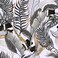 17.7"x118" Vintage Gold Black Leaf Wallpaper Tropical Palm Forest Wallpaper Self Adhesive Waterproof Jungle Leaves Contact Paper Wall Paper Murals for Bedroom Living Room TV Sofa Background Home