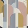 VEELIKE Arches Geometric Wallpaper Peel and Stick Boho Wallpaper Geometric Art Wall Mural 17.7''x118'' Removable Modern Abstract Wallpaper Self Adhesive Contact Paper for Wall Shelves Bedroom Bathroom