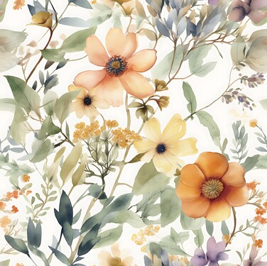 Guvana Floral Wallpaper Yellow/Orange Peel and Stick Wallpaper Boho Floral Contact Paper Removable Wallpaper for Bedroom Self-Adhesive Wallpaper Yellow Contact Paper Vinyl Roll 78.7"&Atilde;&mdash;16.14