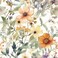 Guvana Floral Wallpaper Yellow/Orange Peel and Stick Wallpaper Boho Floral Contact Paper Removable Wallpaper for Bedroom Self-Adhesive Wallpaper Yellow Contact Paper Vinyl Roll 78.7"&Atilde;&mdash;16.14
