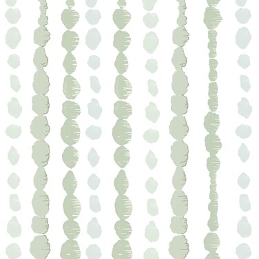 Naphite Green and White Peel and Stick Wallpaper Boho Contact Paper for Cabinet Drawer Striped Self Adhesive Removable Wallpaper for Bedroom Modern Dot Nursery Kid Waterproof Shelf Liner17.3inW78.7inL