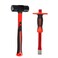 Acrux7 3lb Sledge Hammer &amp; Masonry Chisel with Hand Guard, Heavy Duty Octagonal Sledge Hammer and Flat Chisel with Anti-Slip Handle, Mini Sledge Hammer for Chisel Masonry, Tile, Concrete, Rock, Brick