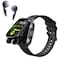 Denash Smart Watch with Earbuds, 2.01" HD Screen Fitness Watch, 2 in 1 Smartwatch with 100+ Sport Fitness Tracker, Sleep/Heart Rate/Blood Pressure Monitor Pedometer for iOS &amp; Androd,Black