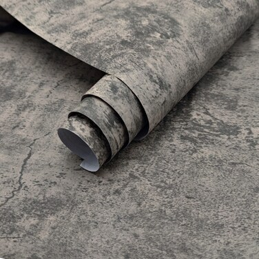 3yecao 16"&Atilde;&mdash;354" Extra Thick Light Grey Concrete Wallpaper Peel and Stick 3D Faux Concrete Cement Contact Paper DIY Industrial Matte Textured Vinyl Wrap Removable Wall Sticker Bedroom Basement Garage