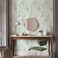 Simon&amp;Siff Floral Wallpaper Vintage Peel and Stick Wallpaper 17.3"x480" Cotton Green Botanical Modern Farmhouse French Removable Wallpaper for Bedroom Bathroom Kitchen