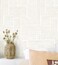 Naphite Modern Stripe Peel and Stick Wallpaper Boho Contact Paper for Cabinets Drawers Geometric Self Adhesive Removable Wallpaper for Bedroom Waterproof Beige/White Neutral Wall Decor 17.3''393''