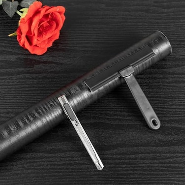 Abyssaly Peel and Stick Wallpaper with Tools Black Contact Paper Decorative Self-Adhesive Film for Surfaces Thickening Upgrade Increase Stomata and Reduces Bubble Generation 17.7 in X 196 in