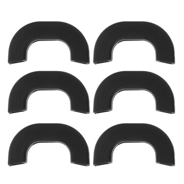 Luxshiny Silicone Assist Handle Covers Holder 6pcs Insulated Hot Pot Grip Handle Cover Sleeve Grip for Pans Griddles Skillets Plates Black