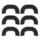 Luxshiny Silicone Assist Handle Covers Holder 6pcs Insulated Hot Pot Grip Handle Cover Sleeve Grip for Pans Griddles Skillets Plates Black