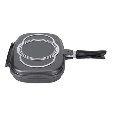 Acouto Double Sided Pancake Maker Pan Double Sided Pan 47&Atilde;&mdash;36&Atilde;&mdash;8 Frying Pan Flip Double Sided Non Stick Barbecue Cooking Tool Cookware Stove Anti Scalding Handle