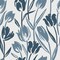 HeloHo Blue Tulip Floral Wallpaper 16.1&quot; X 118&quot; for Bedroom Peel and Stick Wallpaper Self Adhesive Removable Wallpaper Waterproof Contact Paper for Furniture Living Room Bedroom Decor