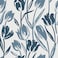 HeloHo Blue Tulip Floral Wallpaper 16.1" X 118" for Bedroom Peel and Stick Wallpaper Self Adhesive Removable Wallpaper Waterproof Contact Paper for Furniture Living Room Bedroom Decor
