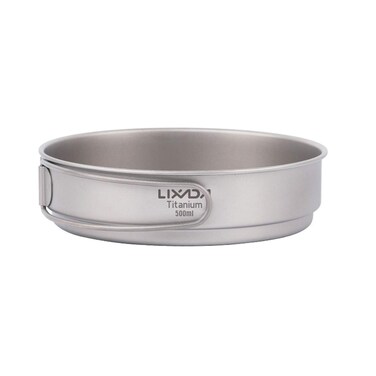 LIXADA Lightweight Titanium Fry Pan Outdoor Single Person Camping Frying Pan Hiking Backpacking Cooking Frypan