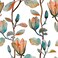 MIAHOME Leaf Vintage Floral White Peel and Stick Wallpaper Contact Paper Modern Magnolia Leaves Flower Self Adhesive Vinyl Removable Renter Friendly Terracotta Cabinets Wallpaperr 17.7in x 32.8ft
