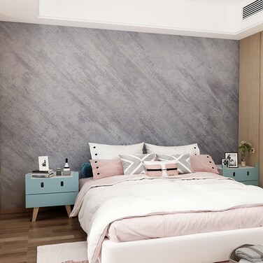 3yecao 16"354" Faux 3D Dark Grey Concrete Wallpaper Peel and Stick Thick Dark Gray Concrete Contact Paper Matte Textured Removable Cement Wallpaper Stickers for Bedroom Bathroom Basement Gym Walls