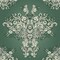 FunStick Damask Wallpaper Peel and Stick Vintage Green Victorian Wallpaper Removable Antique Dark Floral Wall Paper for Bathroom Waterproof Beige Damask Contact Paper for Walls Cabinets 17.5&quot;x118
