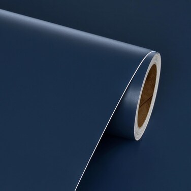 Livelynine 24x394 Blue Peel and Stick Wallpaper for Bathroom Dark Navy Blue Contact Paper for Cabinets Countertops Waterproof Kitchen Cabinet Covers Removable Wall Paper for Renters Furniture Vinyl
