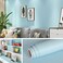 Livelynine 15.8x197 Removable Wallpaper Peel and Stick Light Blue Contact Paper for Cabinets Countertops Desk Waterproof Sticky Wallpaper Kids Room Self Adhesive Wall Paper Roll for Bedroom Walls