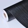 practicalWs Black Wood Contact Paper 17.7'' x 590.5'' Peel and Stick Wood Wallpaper Self Adhesive Black Wallpaper Covering for Kitchen Countertop Cabinets Vinyl Wrap Paper PVC
