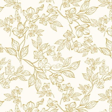 Ismoon Peel and Stick Wallpaper Vintage Floral Wallpaper Beige Contact Paper Gold Removable Wall Paper White Gold Stick on Wallpaper Textured Self Adhesive Wallpaper for Bedroom Vinyl 17.3x78.7in