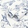 Safiyya Peel and Stick Wallpaper Floral Birds Contact Paper Blue and White Wallpaper Peel and Stick Modern Wallpaper Boho Wallpaper Removable Self Adhesive Wallpaper Vinyl Rolls 393"x17.3