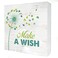 Positive Wooden Box Sign Desk Decor Make a Wish Wood Block Plaque Box Signs Rustic Box Sign for Home Living Room Office Shelf Table Decoration (5 X 5 Inch)